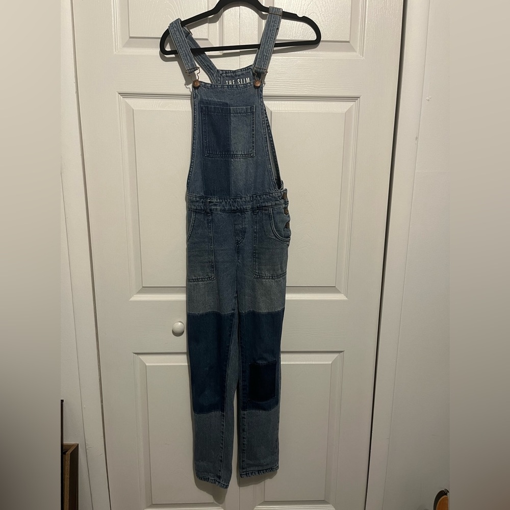 Patchwork Denim Overalls